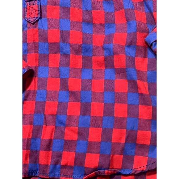 J. Crew 100% Cotton Plaid Shirt Women's Size Small Red Blue Medium weight Excell - Picture 8 of 8